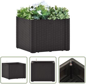 Zelfwatergevende Tuinbak - 43 x 43 x 33 cm - 35 L - Antraciet - PP Grijs