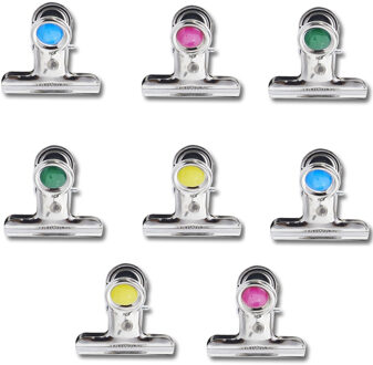 Zeller 12x Magnetische clips/klemmen metaal 4 x 3,5 cm