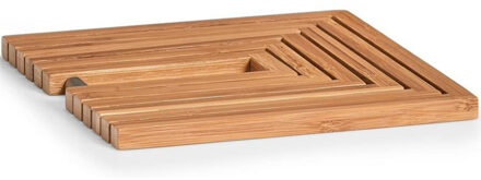 Zeller 1x Bamboe houten pannenonderzetters uitklapbaar 19-34 x 19 cm