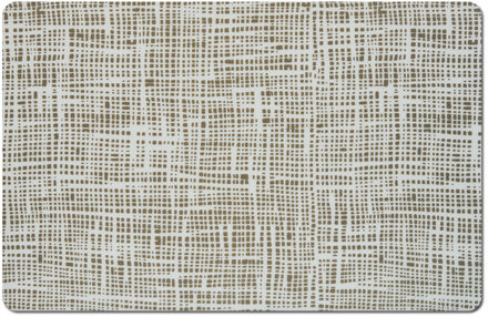 Zeller 1x placemats gestreept - kunststof - 44 x 29 cm - grijs - abstract