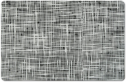Zeller 1x placemats gestreept - kunststof - 44 x 29 cm - zwart - abstract