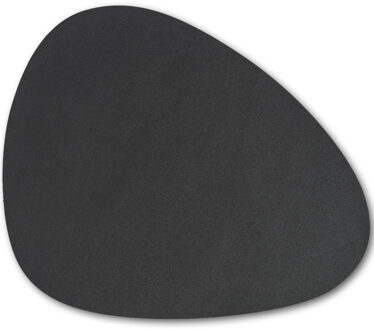 Zeller 1x placemats lederlook - 34 x 42 cm - zwart