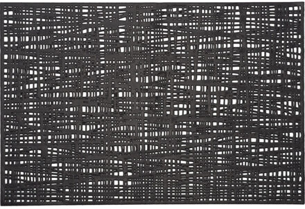 Zeller 1x Rechthoekige placemats glanzend zwart 30 x 45 cm