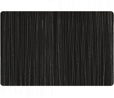 Zeller 1x Rechthoekige placemats metallic zwart 30 x 45 cm