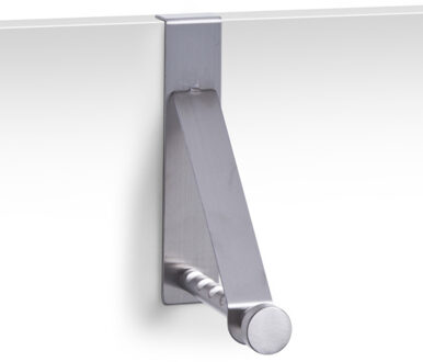 Zeller 1x Zilveren deur kapstokken voor 5 kledinghangers 15 cm