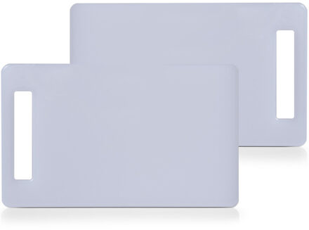 Zeller 2x Rechthoekige witte snijplanken kunststof 25 cm