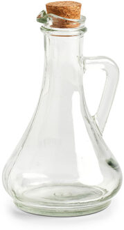 Zeller azijn/olie fles - glas - 270 ml - met kurk - Olie- en azijnstellen Transparant