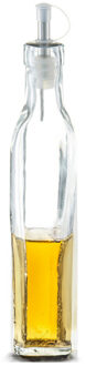 Zeller Azijnfles of Oliefles - 2x - glas - 270 ml - schenktuit - Doseerflessen voor op tafel