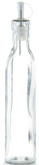 Zeller Azijnfles of Oliefles - glas - 270 ml - schenktuit - Doseerflessen voor op tafel Transparant