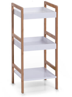 Zeller Badkamerkastje - bamboe - 3 planken - hout - 36 x 80 cm