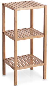 Zeller Badkamerkastje met 3 planken - bruin - hout - 37 x 80 cm - Keuken/badkamer