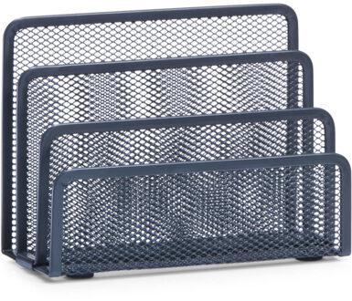 Zeller Brievenhouder postbakjes - antraciet grijs - 3-vaks - 17 x 13,5 cm - draadmetaal/mesh