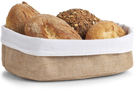 Zeller Broodmandje - jute - 26 x 18 cm - brood serveer mandjes