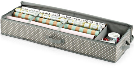 Zeller Cadeaupapier opbergtas - 2-vaks - 30 x 90 cm - inpakpapier organizer - bewaren