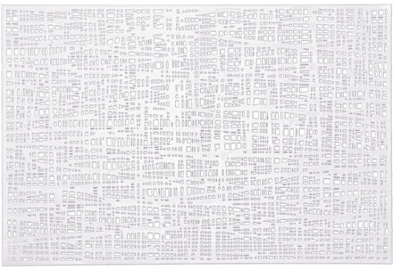 Zeller Design Placemats - 6x - Glanzend Wit - Rechthoekig - 30 x 45 cm - Kunststof