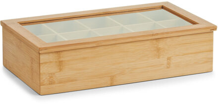 Zeller Houten theedoos Zeller Present 6 of 10 vaks