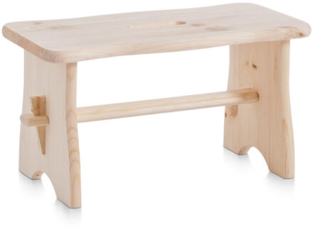 Zeller Houten voetenbankje/krukje - 39 x 19 x 21 cm - Planten ophoger - Bijzettafeltje