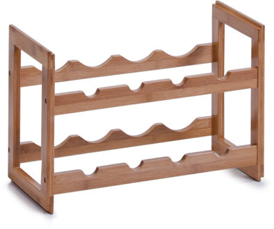 Zeller Houten wijnflessen rek/wijnrek stapelbaar voor 8 flessen 47 cm