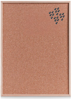 Zeller Kantoor Prikbord - 80 x 60 cm - inclusief 25x zwarte punaises - memobord - keuken