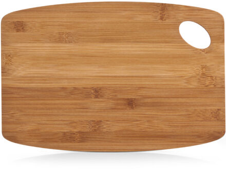 Zeller keuken snijplank - met oog - bamboe hout - rechthoekig - 34 x 23 cm