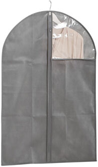Zeller Kledinghoes - grijs - 60 x 90 cm - met kijkvenster - polyester - kleding beschermhoes