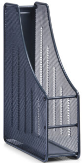 Zeller Lectuurbak - documenten opbergbak - antraciet grijs - draad metaal - L9 x B27 x H35 cm