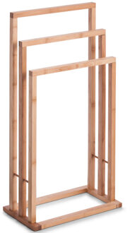 Zeller Luxe handdoek badkamer rek van bamboehout 42 x 24 x 81,5 cm