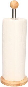 Zeller luxe keukenrolhouder - hout - rond - 12 x 35 cm - keukenpapier houder