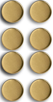 Zeller Magneten - extra sterk - 8x stuks - goud - 2 cm - voor whiteboard en koelkast