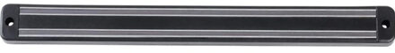 Zeller Magnetische messenhouder strip - 1x - zwart - voor aan muur - 33 cm
