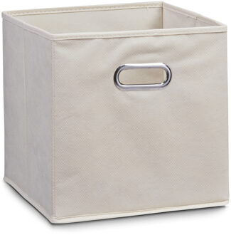 Zeller Opbergmand/kastmand - beige - 28 x 28 cm - polyester - speelgoedmand