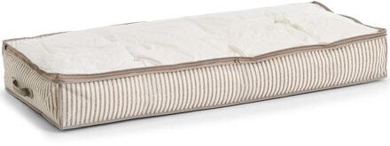 Zeller opbergtas/beschermhoes beddengoed/kleding - voor onder bed - 104 x 46 x 15 cm - Opberghoezen Beige