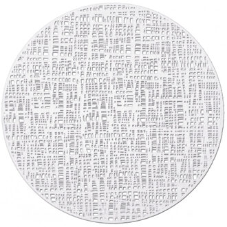 Zeller placemat Circle - glanzend wit - kunststof - rond - Dia 38 cm - onderlegger