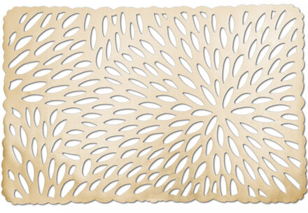 Zeller placemats - glanzend goud - rechthoekig - 29 x 44 cm - onderleggers Goudkleurig