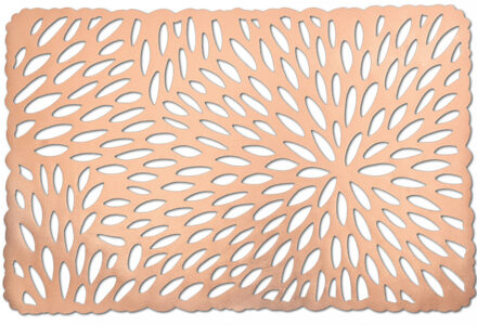 Zeller Placemats - glanzend koper - rechthoekig - 29 x 44 cm - onderleggers