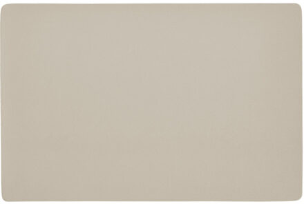 Zeller Placemats lederlook - 45 x 30 cm - creme wit - vegan leer - tafel onderleggers