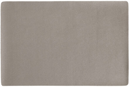 Zeller placemats lederlook - 45 x 30 cm - taupe - vegan leer - tafel onderleggers