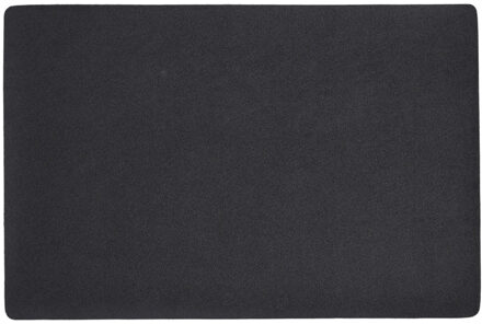 Zeller Placemats lederlook - 45 x 30 cm - zwart - vegan leer - tafel onderleggers