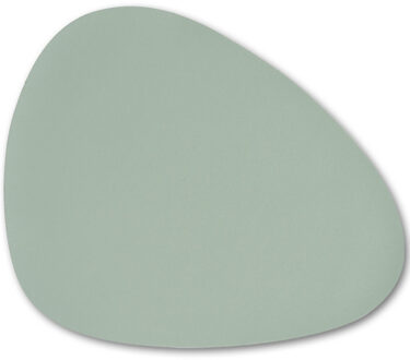 Zeller Placemats - lederlook - mint groen - 34 x 42 cm - tafel dekken - onderleggers