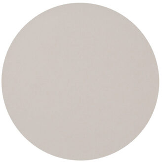 Zeller Placemats - lederlook - taupe - rond - 38 cm - tafel dekken - onderleggers - Placemats