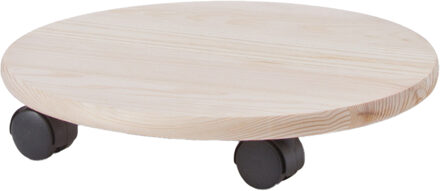 Zeller Planten trolley - 1x - multiroller hout - 35 cm - tot 100 kg