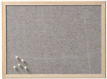Zeller prikbord textiel - lichtgrijs - 30 x 40 cm - incl. punaises - Prikborden