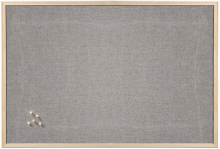 Zeller Prikbord - textiel - lichtgrijs - 60 x 80 cm - incl. punaises - groot