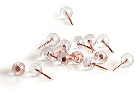 Zeller Punaises - set 100x - rose goud - rond - voor prikbord