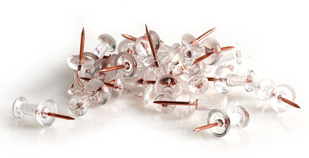 Zeller Punaises - set 100x - rose goud - voor prikbord