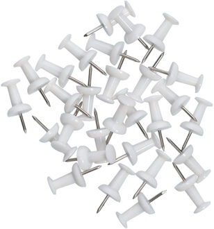 Zeller Punaises - set 25x - wit - voor prikbord