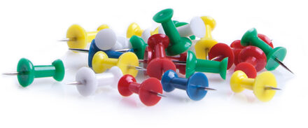 Zeller Punaises - set 50x - gekleurd - voor prikbord