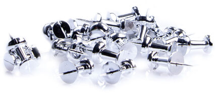Zeller Punaises - set 50x - zilver - voor prikbord