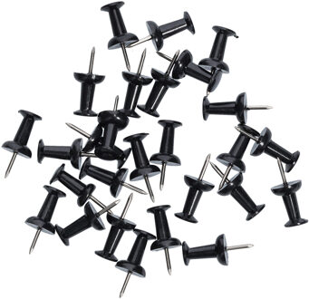 Zeller Punaises - set 50x - zwart - voor prikbord