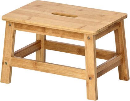 Zeller Relax voetenbankje - opstapje - bamboe hout - 38 x 26 x 26 cm - max 100 kilo